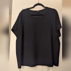 Express Black Short-Sleeve Crewneck Tee